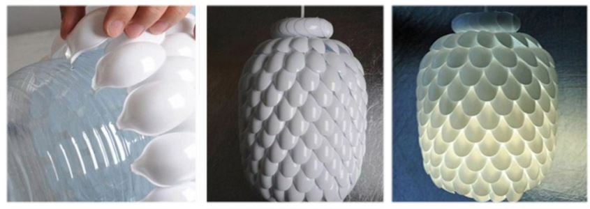 Plastik Kaşıktan Avize de Olur