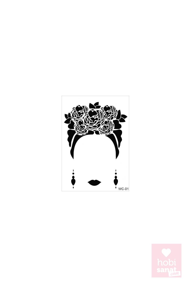 Frida Kahlo Woman Collection A4 Stencil 01