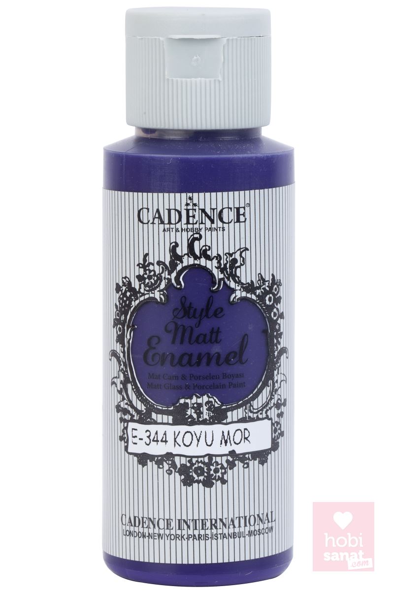 Cadence Style Matt Enamel Cam &amp; Porselen Boyası Koyu Mor