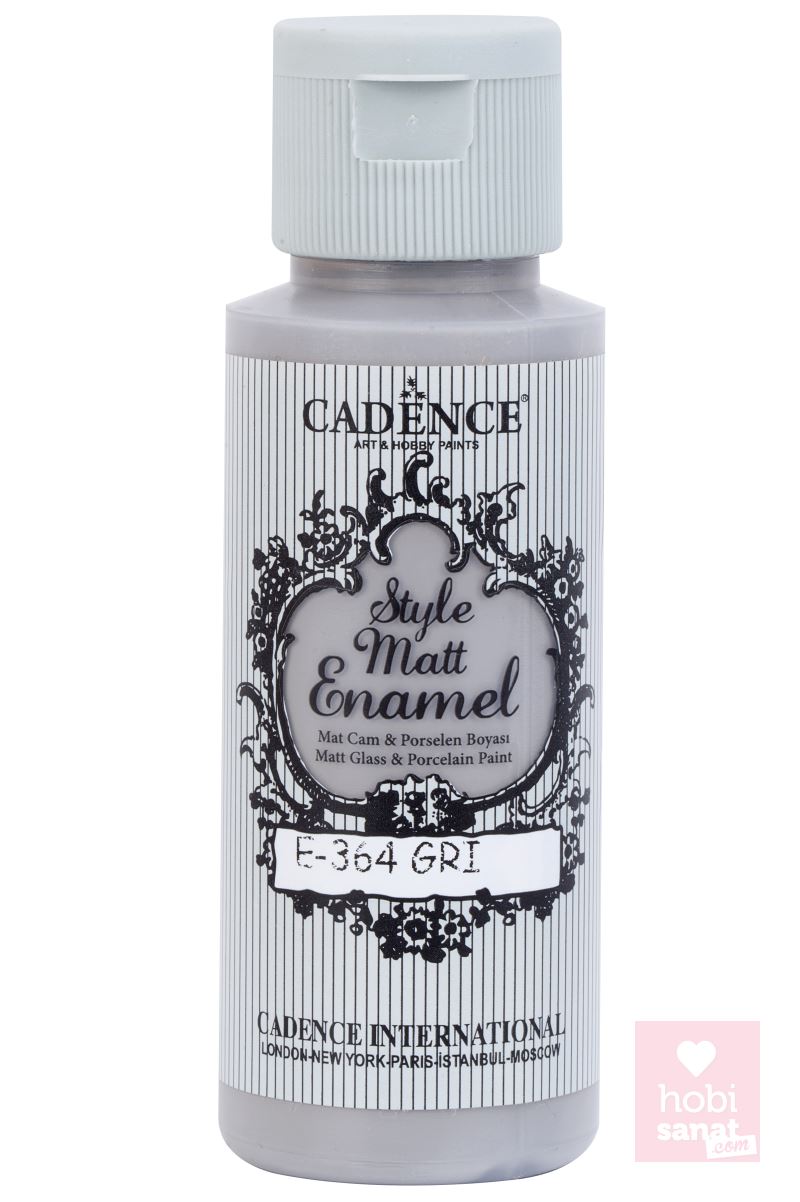 Cadence Style Matt Enamel Cam &amp; Porselen Boyası Gri