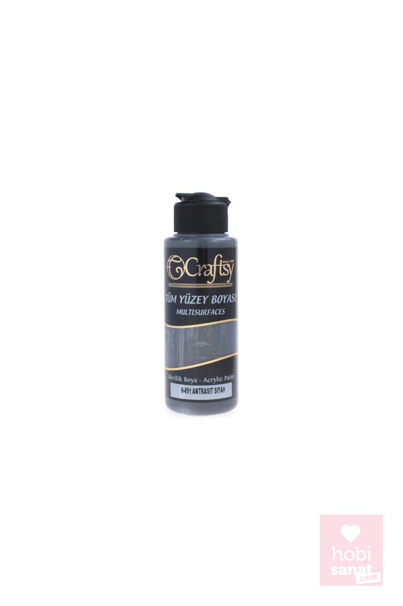 Craftsy Tüm Yüzey Boyası (Multisurface) ANTRASİT SİYAH Craftsy Tüm Yüzey Boyası (Multisurface) ANTRASİT SİYAH